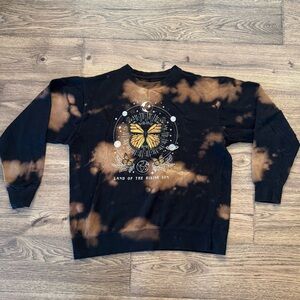 Full Tilt Black and Orange Butterfly Sweatshirt